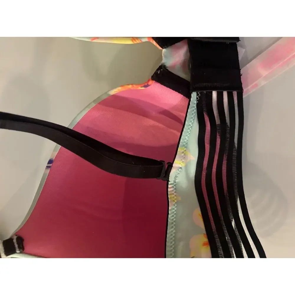 Victoria’s Secret PINK 32D Bra floral Wear Everywhere Push-Up Underwire
